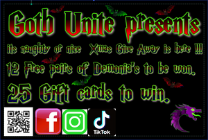 Goth Unite presents its naughty or nice Xmas Give Away is here !!!
