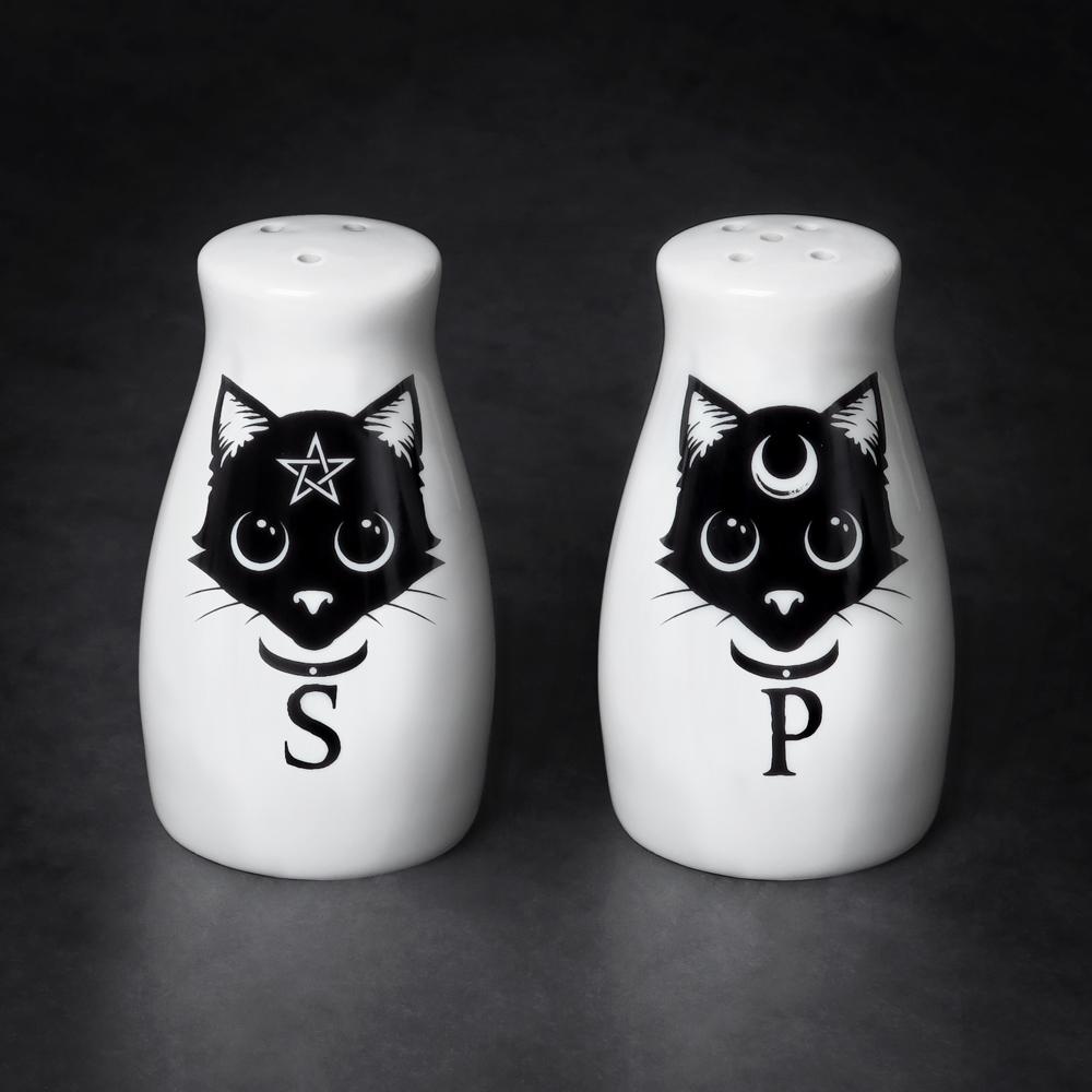  Black Cats: Salt & Pepper Shaker Set