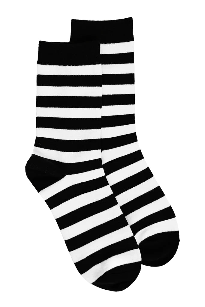 Lovett Black & White Stripe Socks
