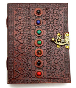 Journal Leather w/ Chakra Stones