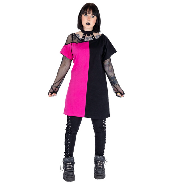 VEDA TOP - BLACK/PINK