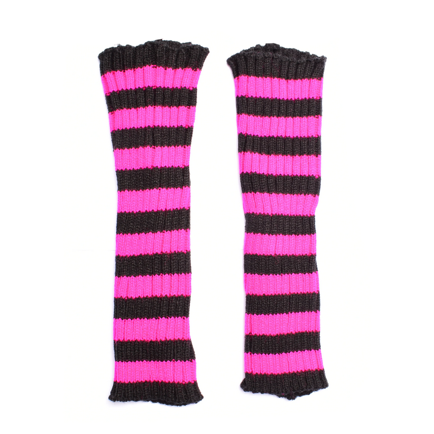 TILLY ARMWARMERS - PINK STRIPE