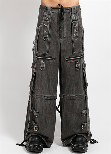 Tripp X - STRAP PANT BLACK DENIM WASH – Goth Unite Tripp X - STRAP PANT BLACK DENIM WASH – Goth Unite