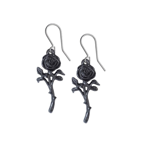 The Romance of the Black Rose Earrings