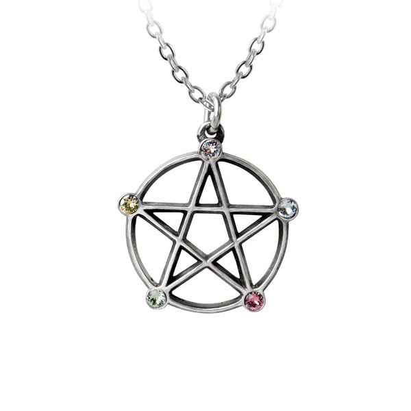 Wiccan Elemental Pentacle Necklace - Goth Unite 