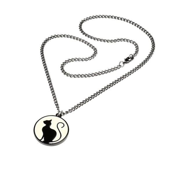 Meow at the Moon Pendant - Goth Unite 