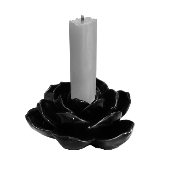 Black Rose Candle Holder
