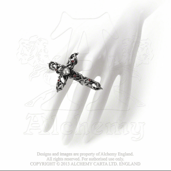 Thorny Cross Handspan Ring