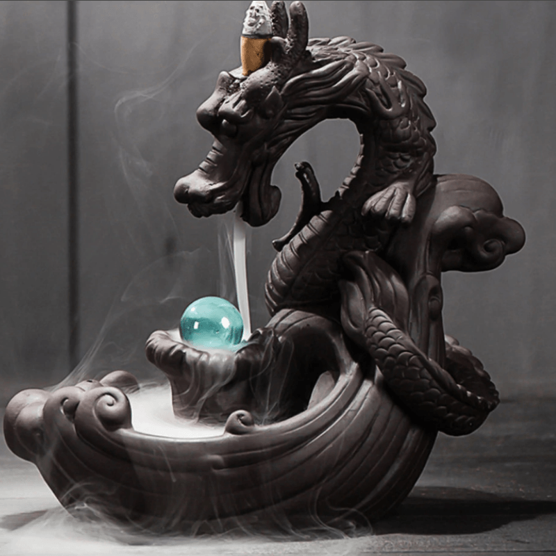 Dragon With The Gem Incense Burner