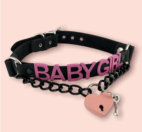 Baby Girl collars lock and key