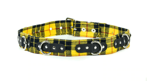Yellow plaid belt