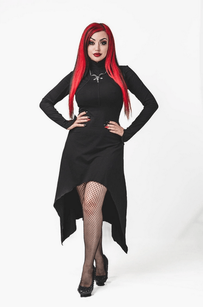 Necessary Evil Minerva High Low Gothic Dress
