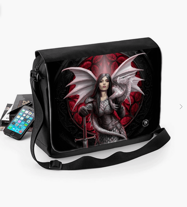 Valour - Messenger Bag featuring artwork by Anne Stokes