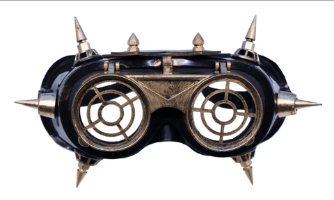 Steampunk Flip Goggles with spikes, Silver