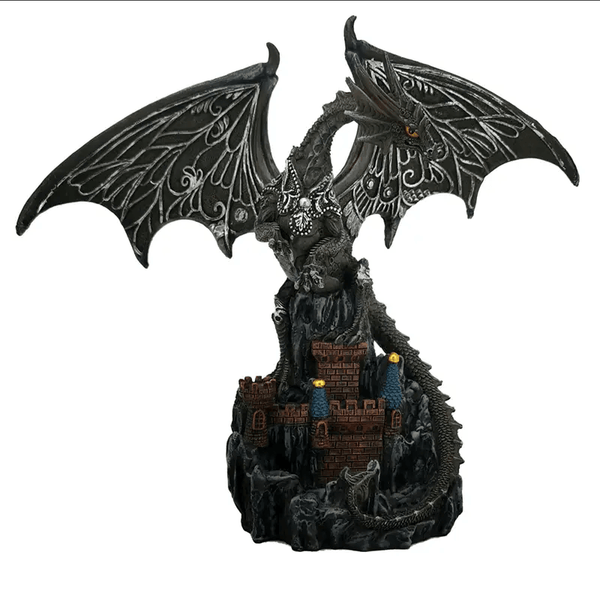 Dark Legends Wings of Magic Silver Castle Guardian Dragon