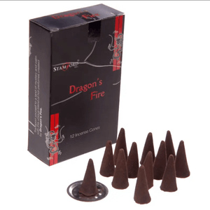 Black Incense Cones - Dragons Fire