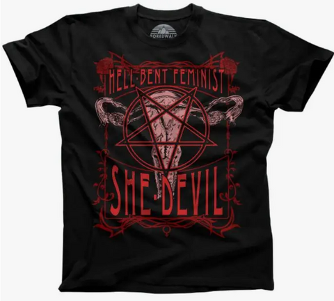 Men's Hell-Bent Feminist She-Devil T-Shirt
