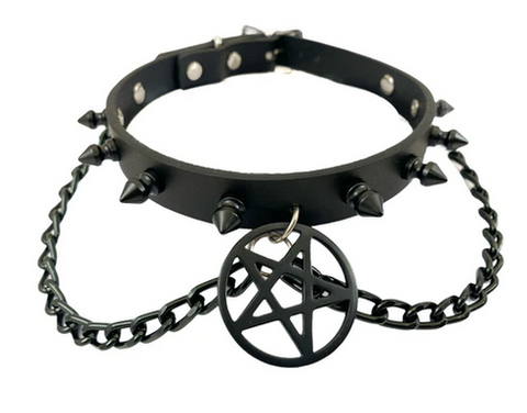 pentagram chain collar