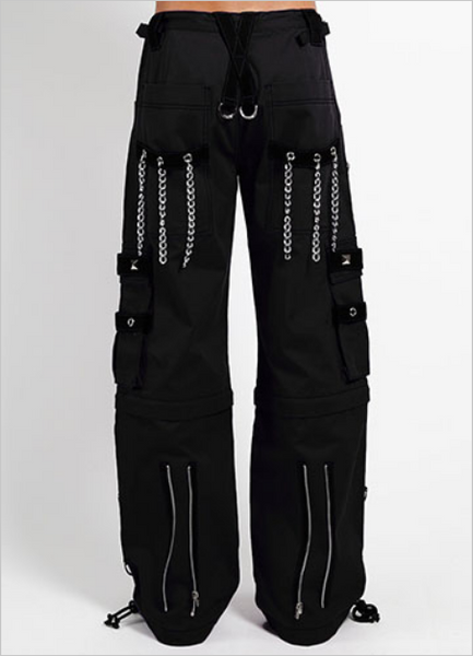 Dark cuff pants - BLACK