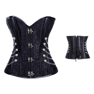 Steampunk black corset
