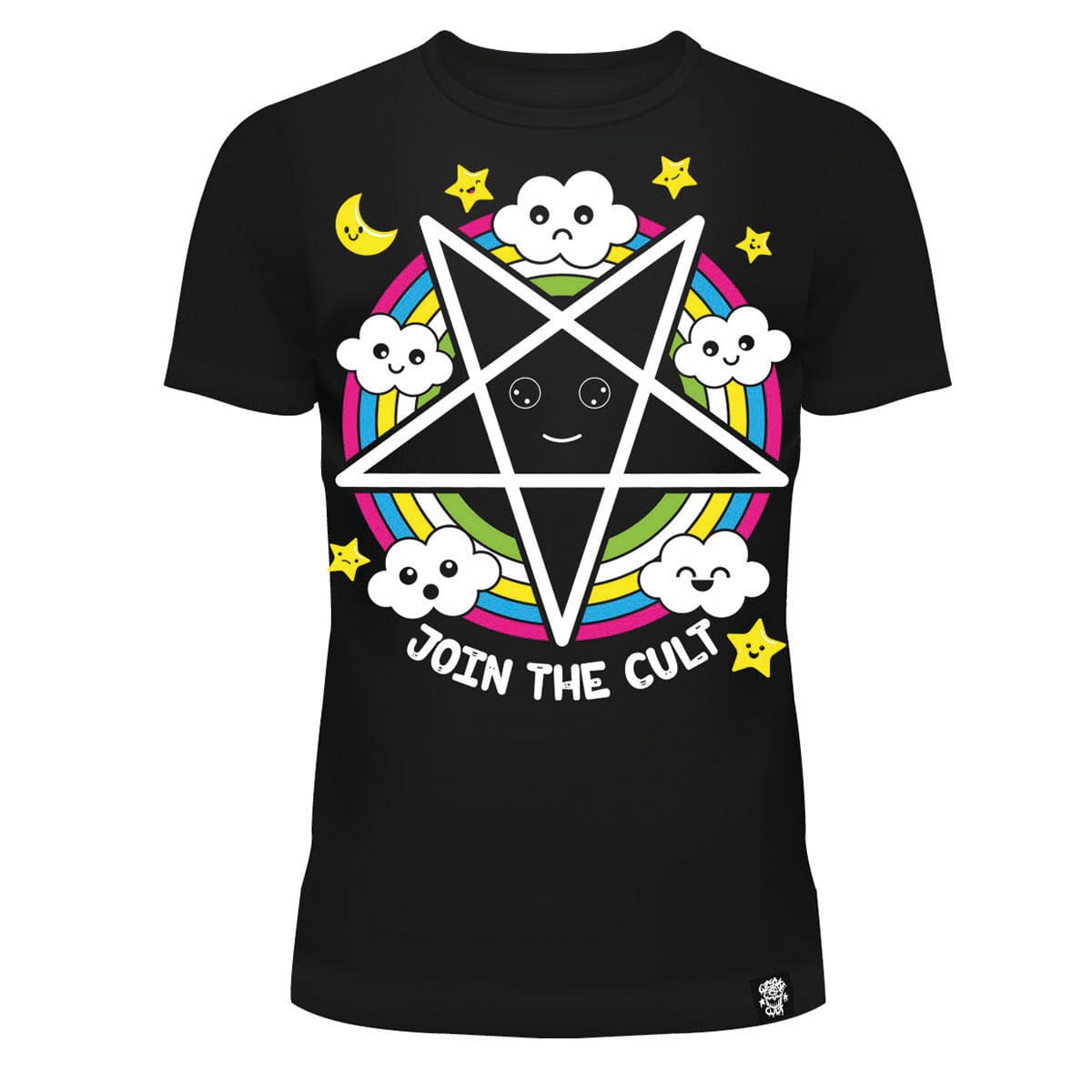 JOIN THE CULT T SHIRT - BLACK/MULTI