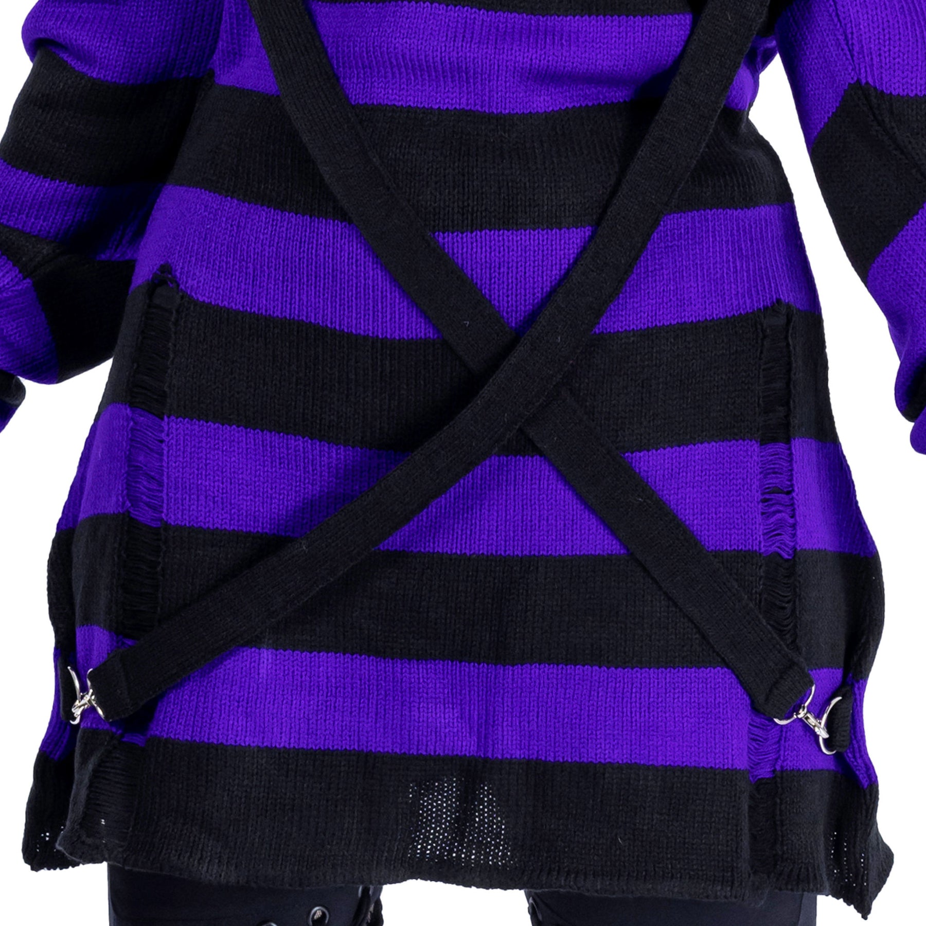 Black Striped Wonka Knit Sweater Killstar XS Wonka Knit Sweater