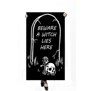 Wild Star Hearts - A Witch Lies Here - Beach Towel