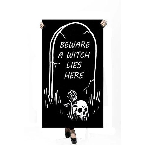 Wild Star Hearts - A Witch Lies Here - Beach Towel